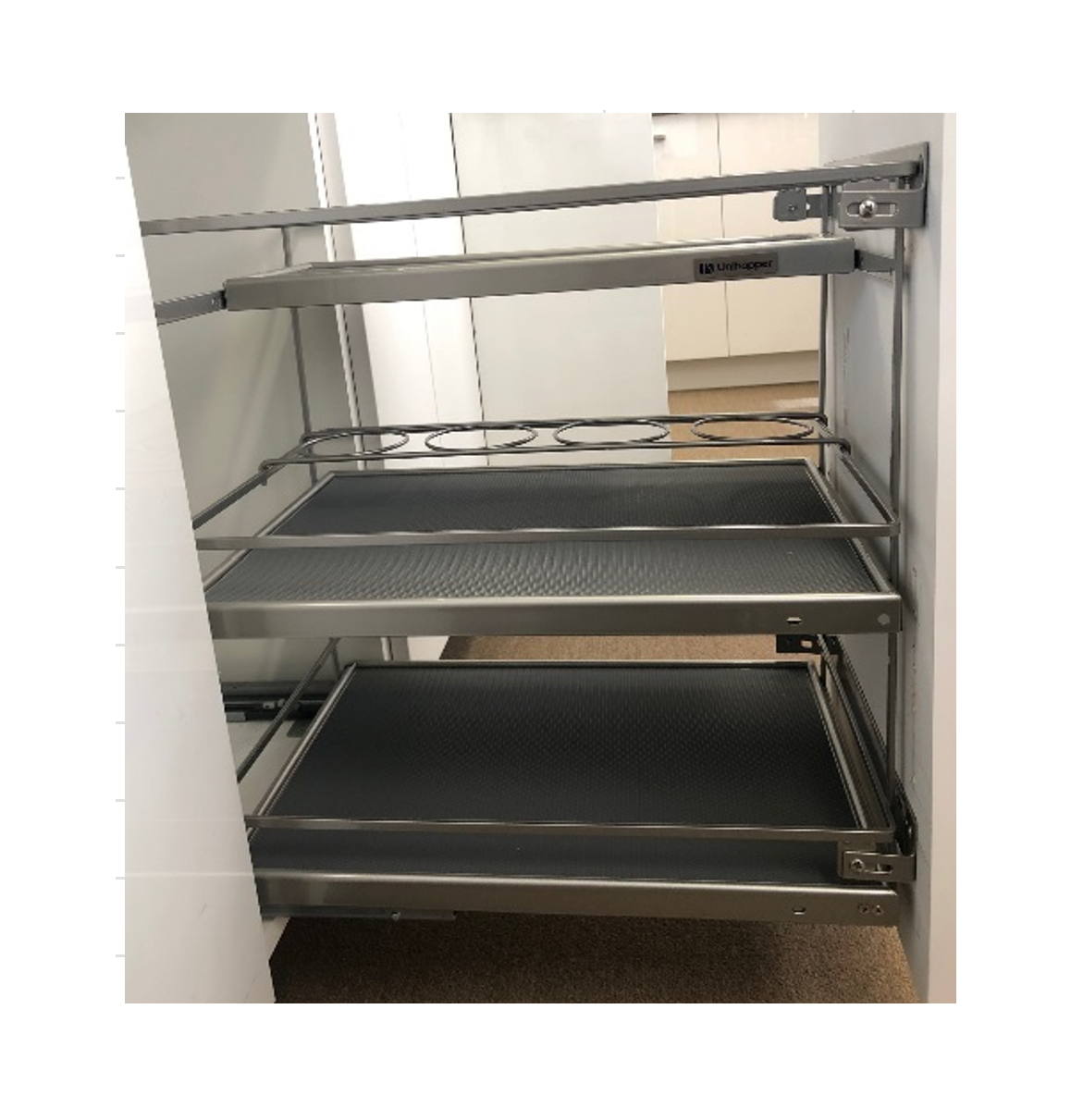 Soft Closing Spice Rack with 3 layer Metal Baskets